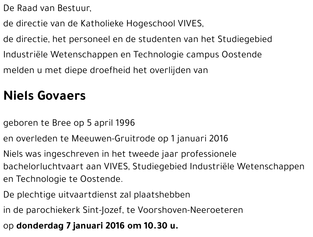 Niels GOVAERS