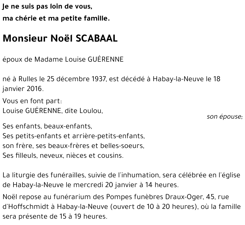 Noël SCABAAL