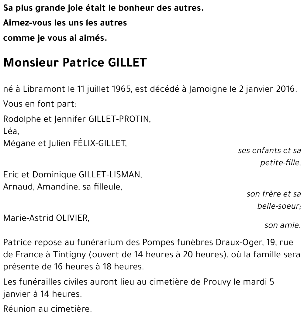 Patrice GILLET