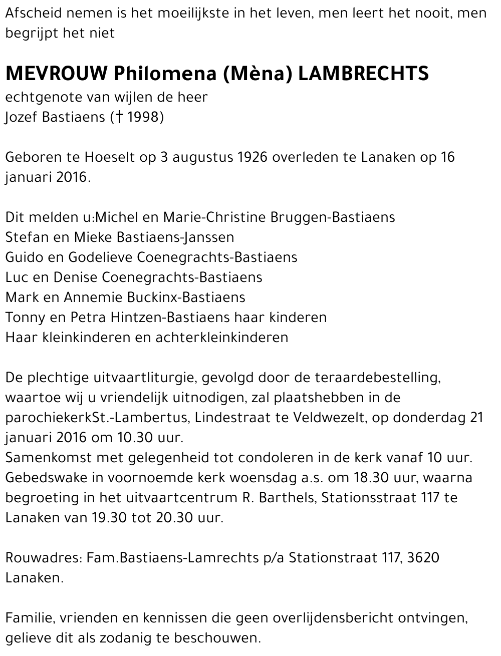 Philomena (Mèna) Lambrechts