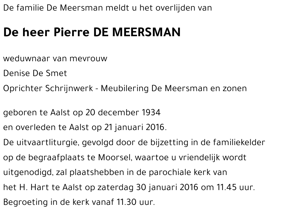 Pierre DE MEERSMAN