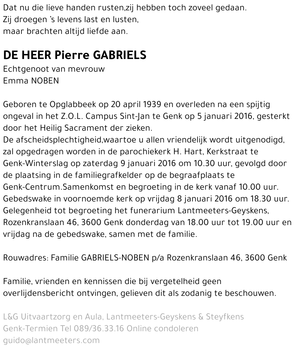 Pierre GABRIELS