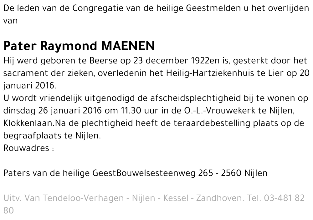 Raymond Maenen