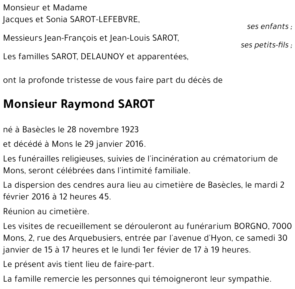 Raymond SAROT