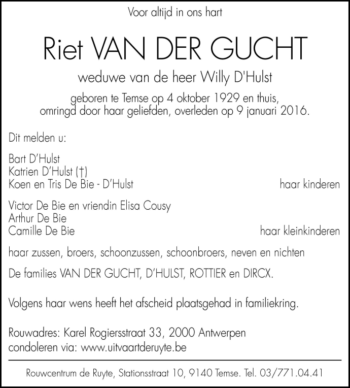 Riet Van der Gucht