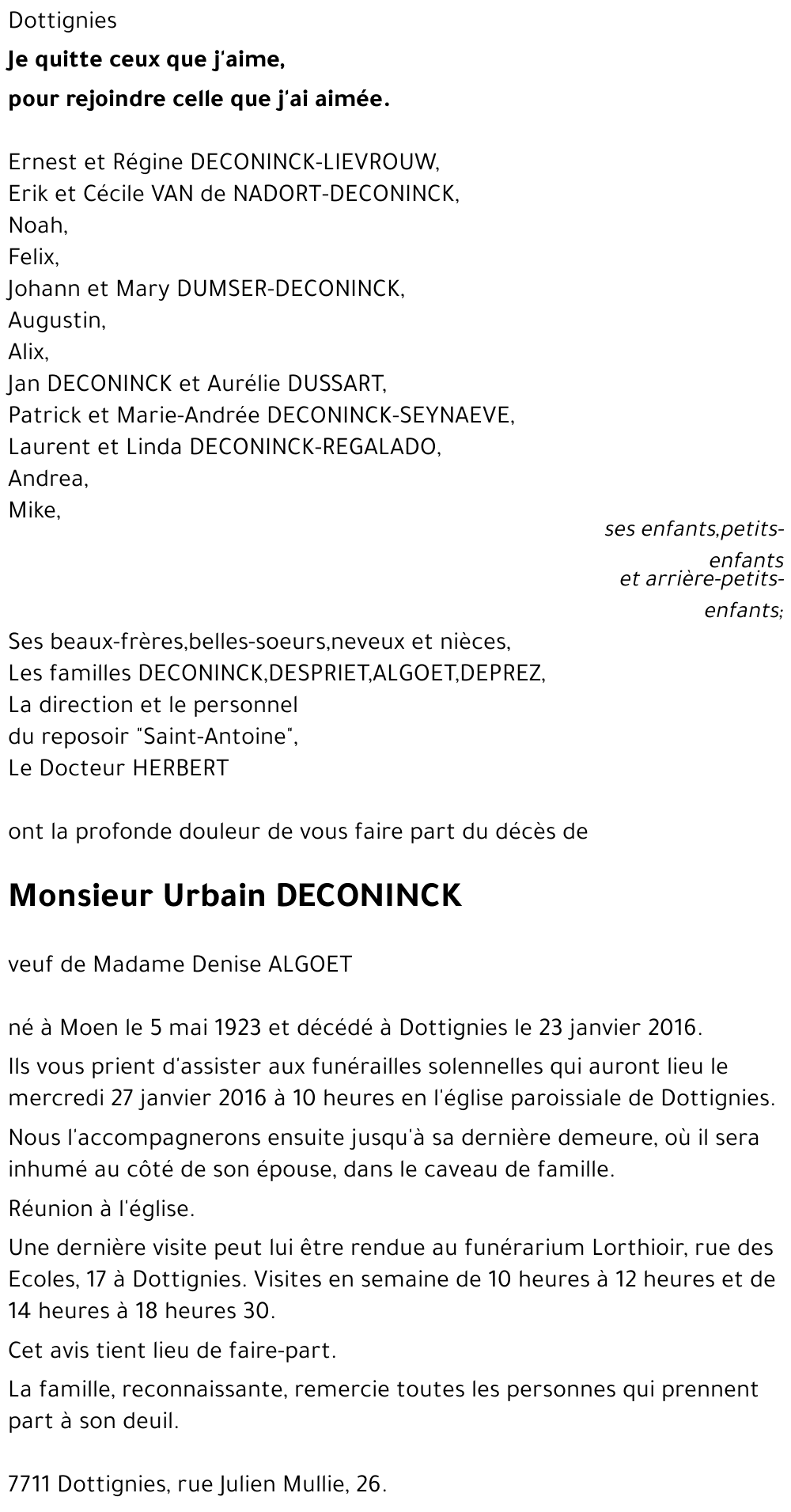 Urbain DECONINCK