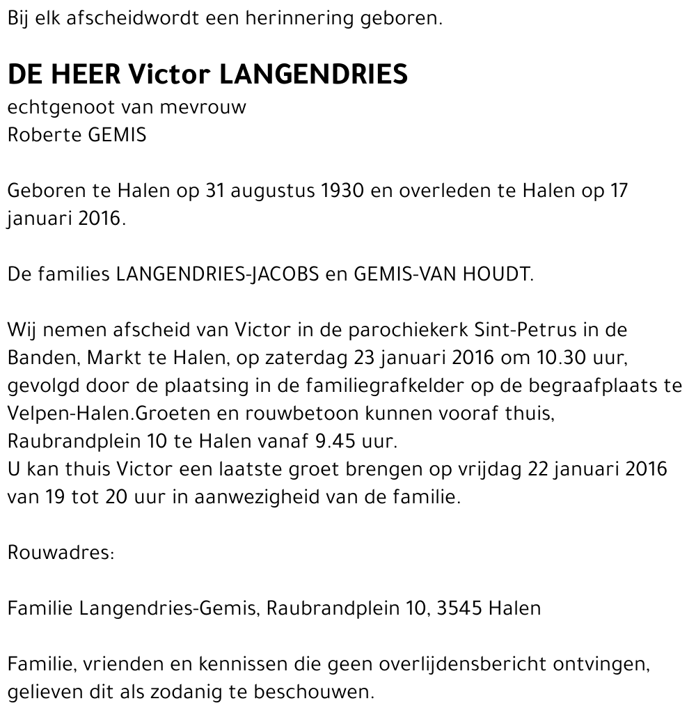 Victor LANGENDRIES