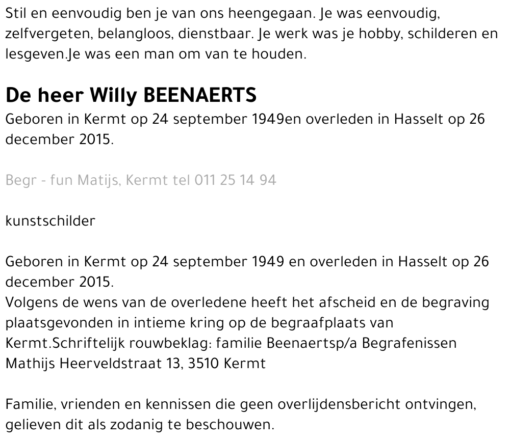 Willy Beenaerts