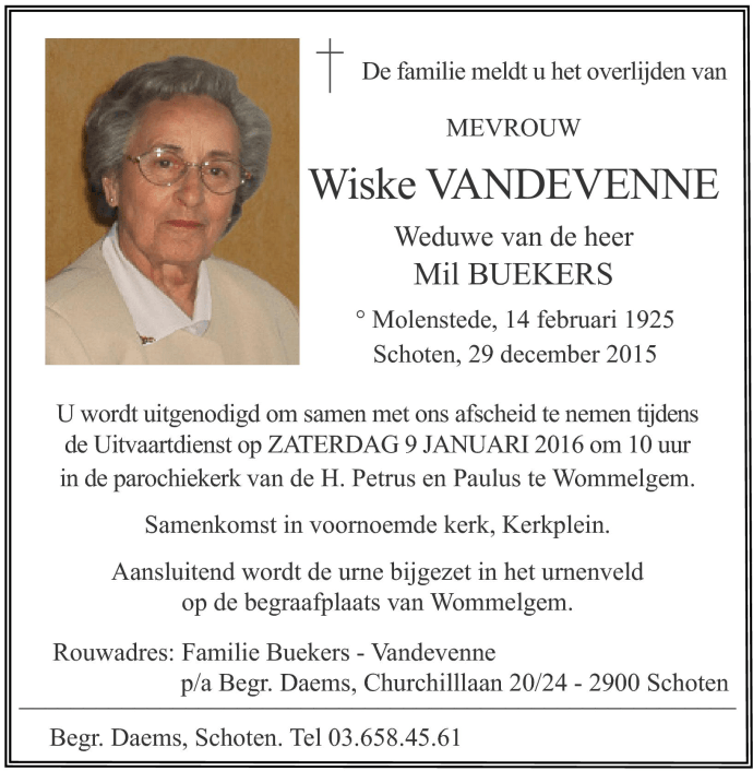 Wiske VANDEVENNE