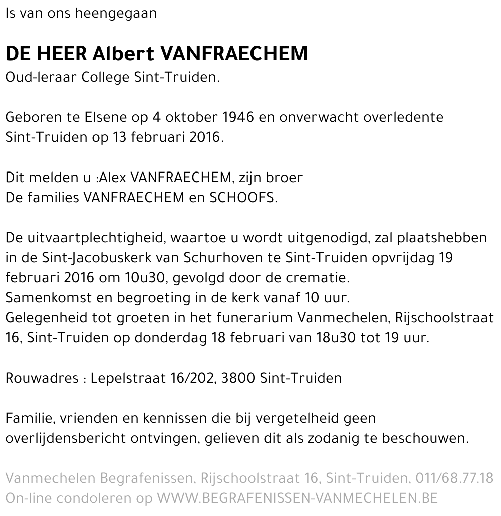 Albert Vanfraechem