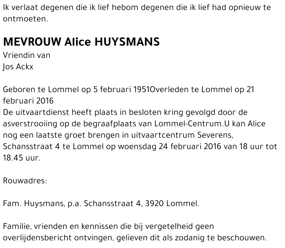 Alice Huysmans