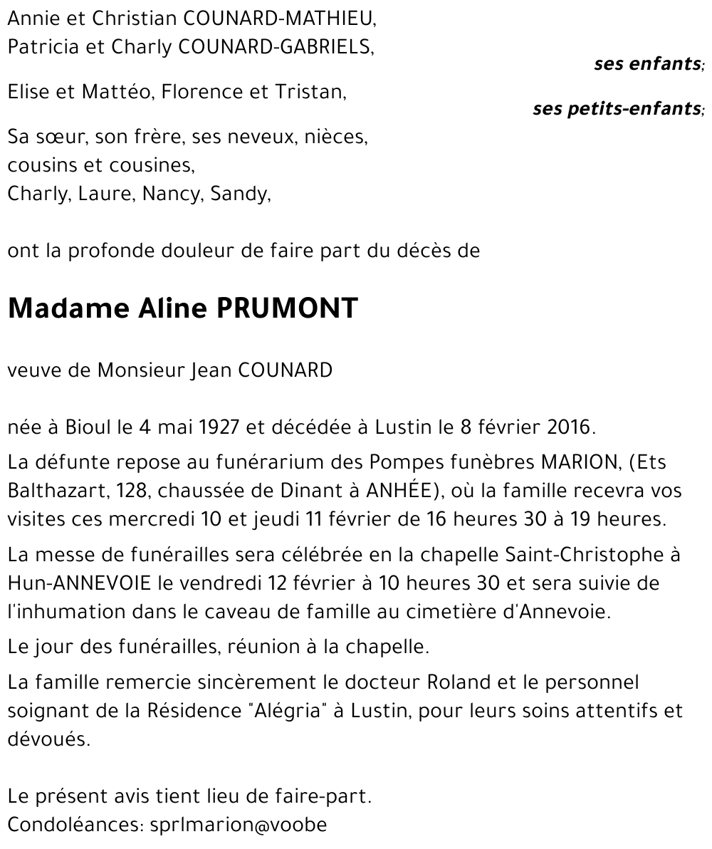 Aline PRUMONT