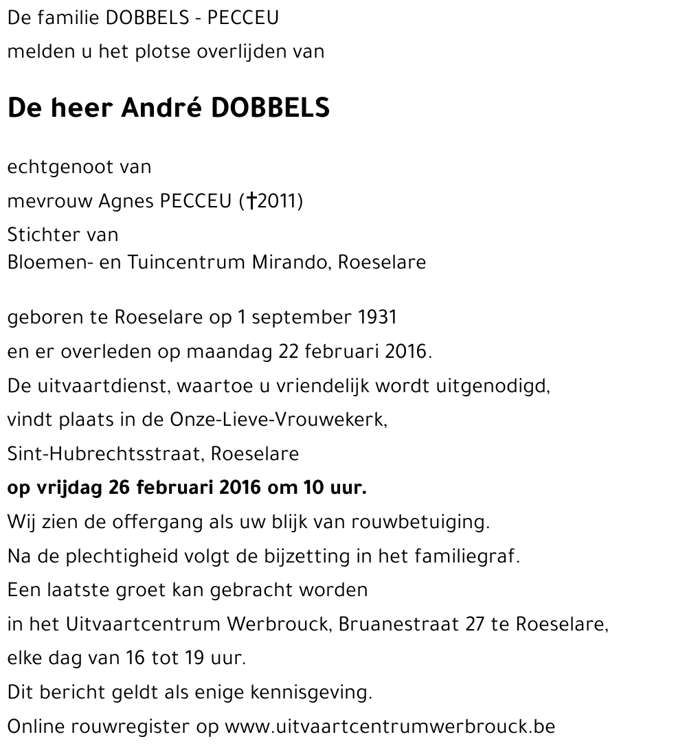 André DOBBELS