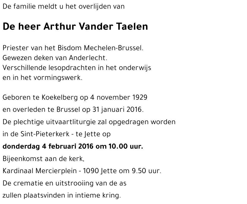Arthur Vander Taelen