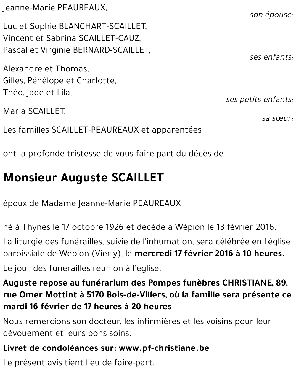 Auguste SCAILLET