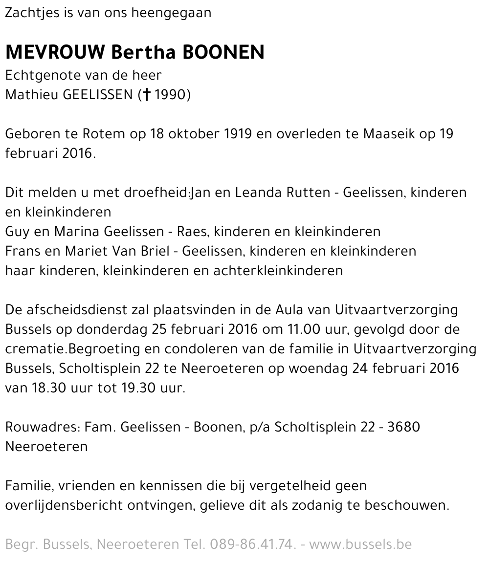 Bertha BOONEN