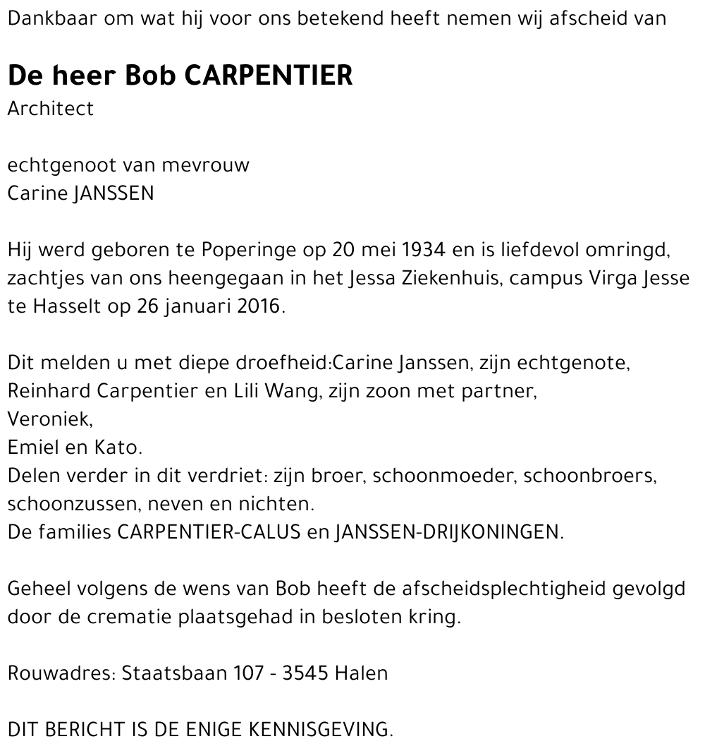 Bob CARPENTIER