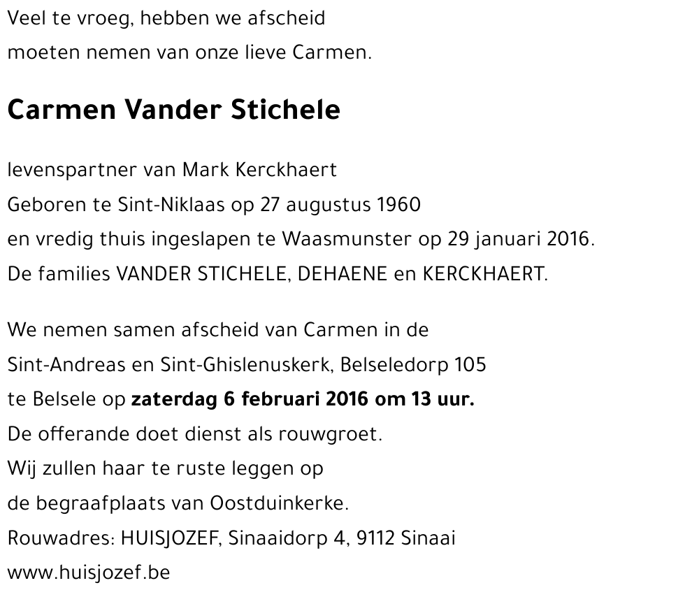 Carmen Vander Stichele