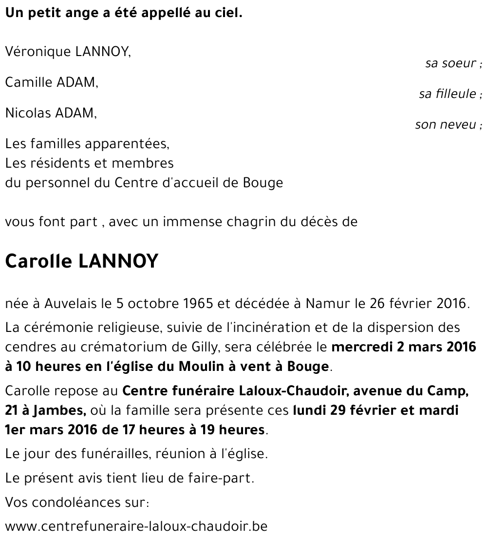 Carolle LANNOY