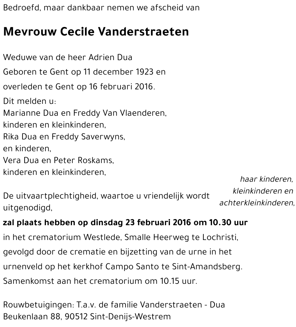 Cecile Vanderstraeten