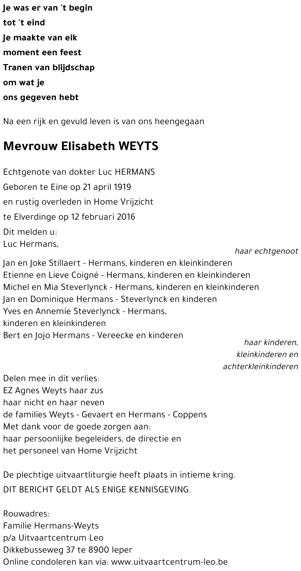 Elisabeth WEYTS