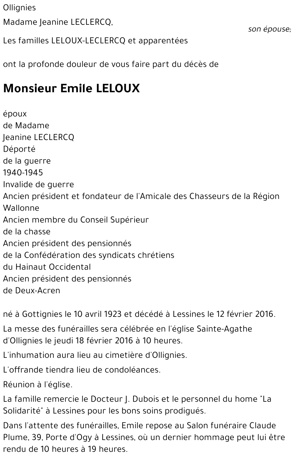 Emile LELOUX