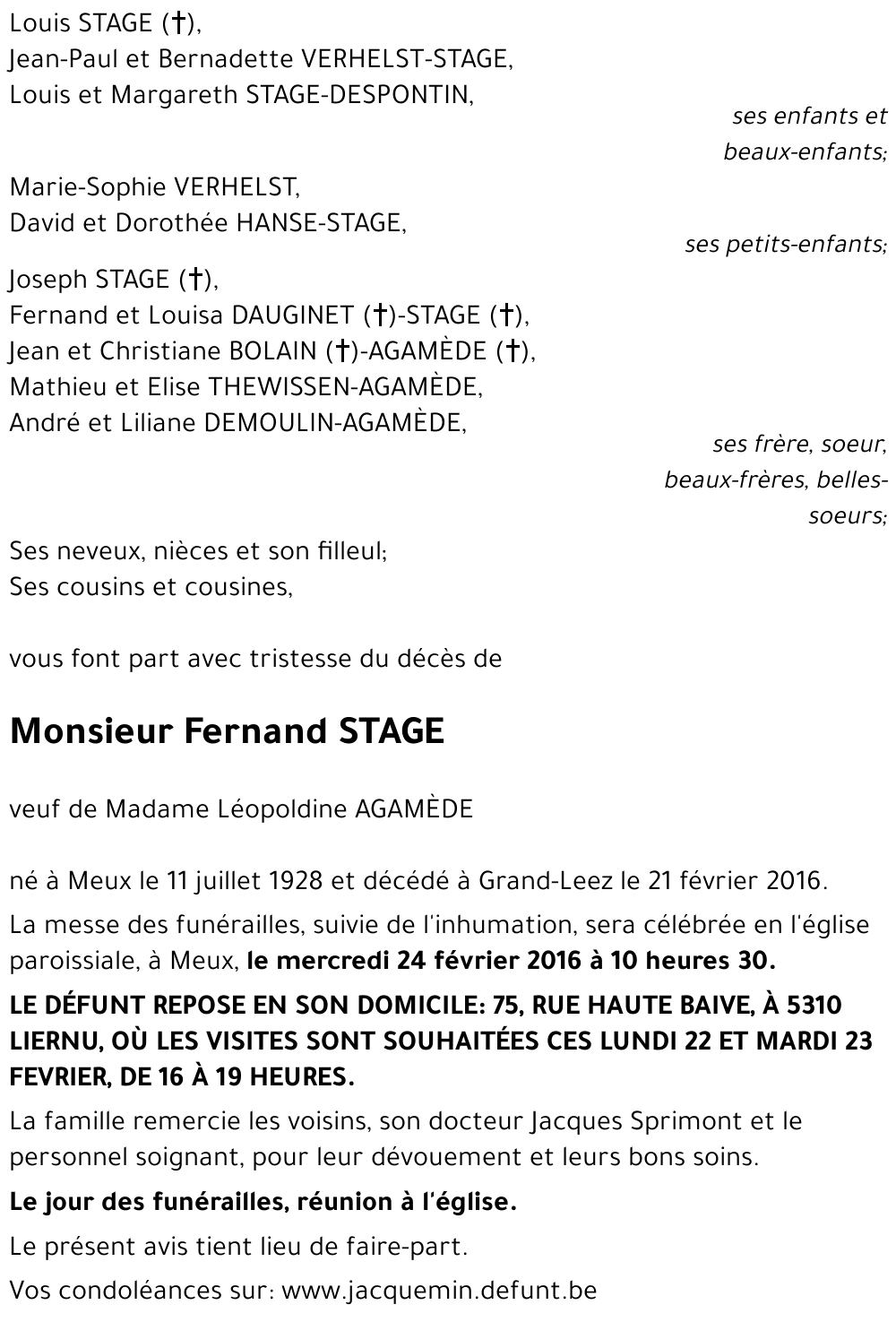 Fernand STAGE