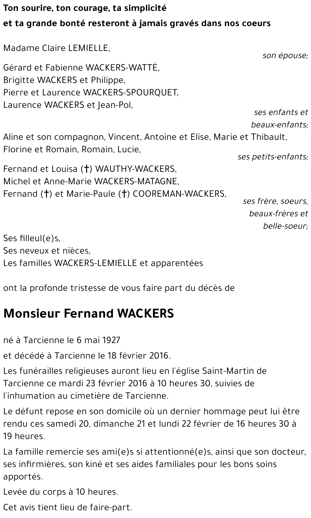 Fernand WACKERS
