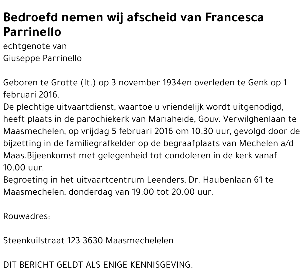 Francesca Parrinello