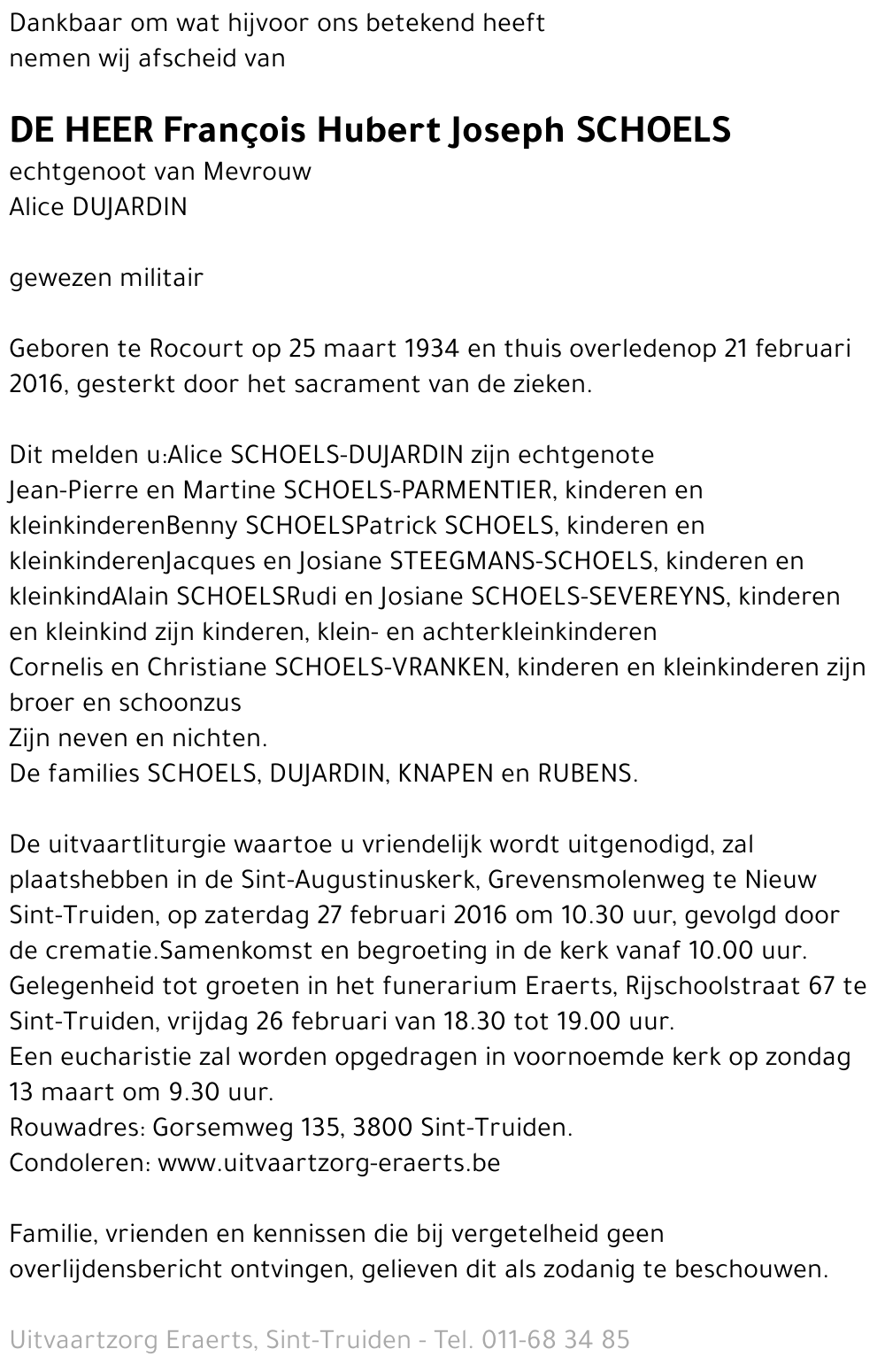 François Hubert Joseph Schoels