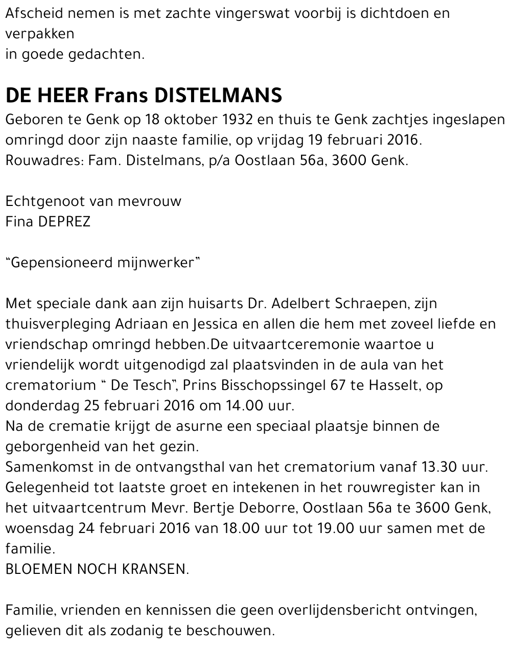 Frans DISTELMANS