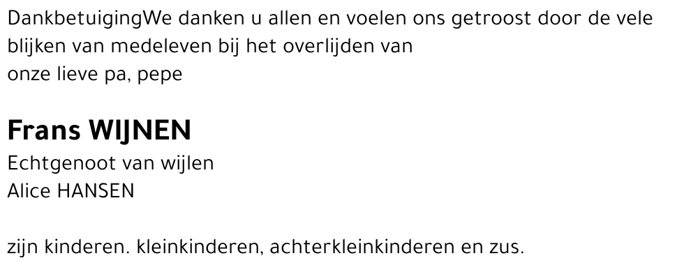 Frans WIJNEN