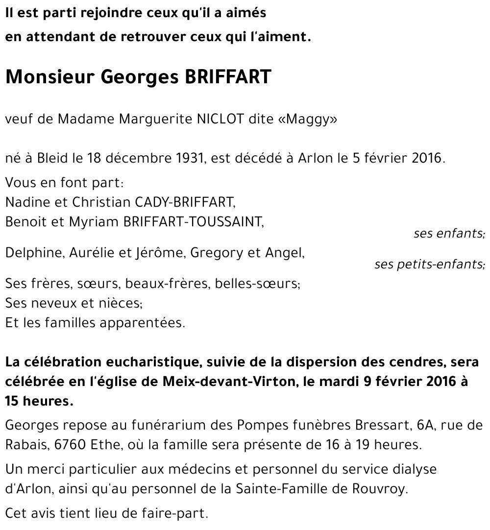 Georges BRIFFART 