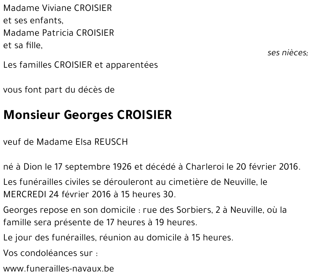 Georges CROISIER