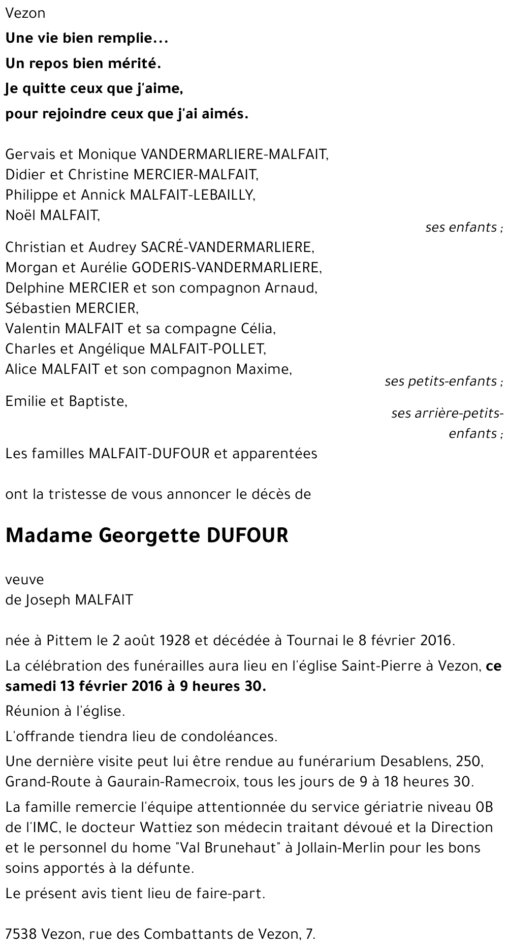 Georgette DUFOUR