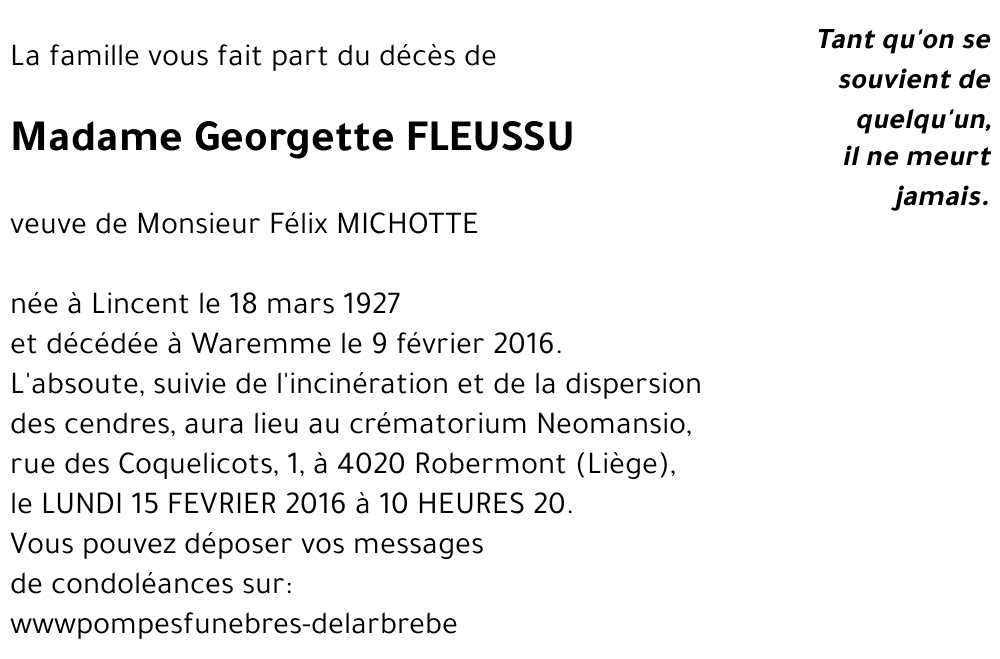 Georgette FLEUSSU