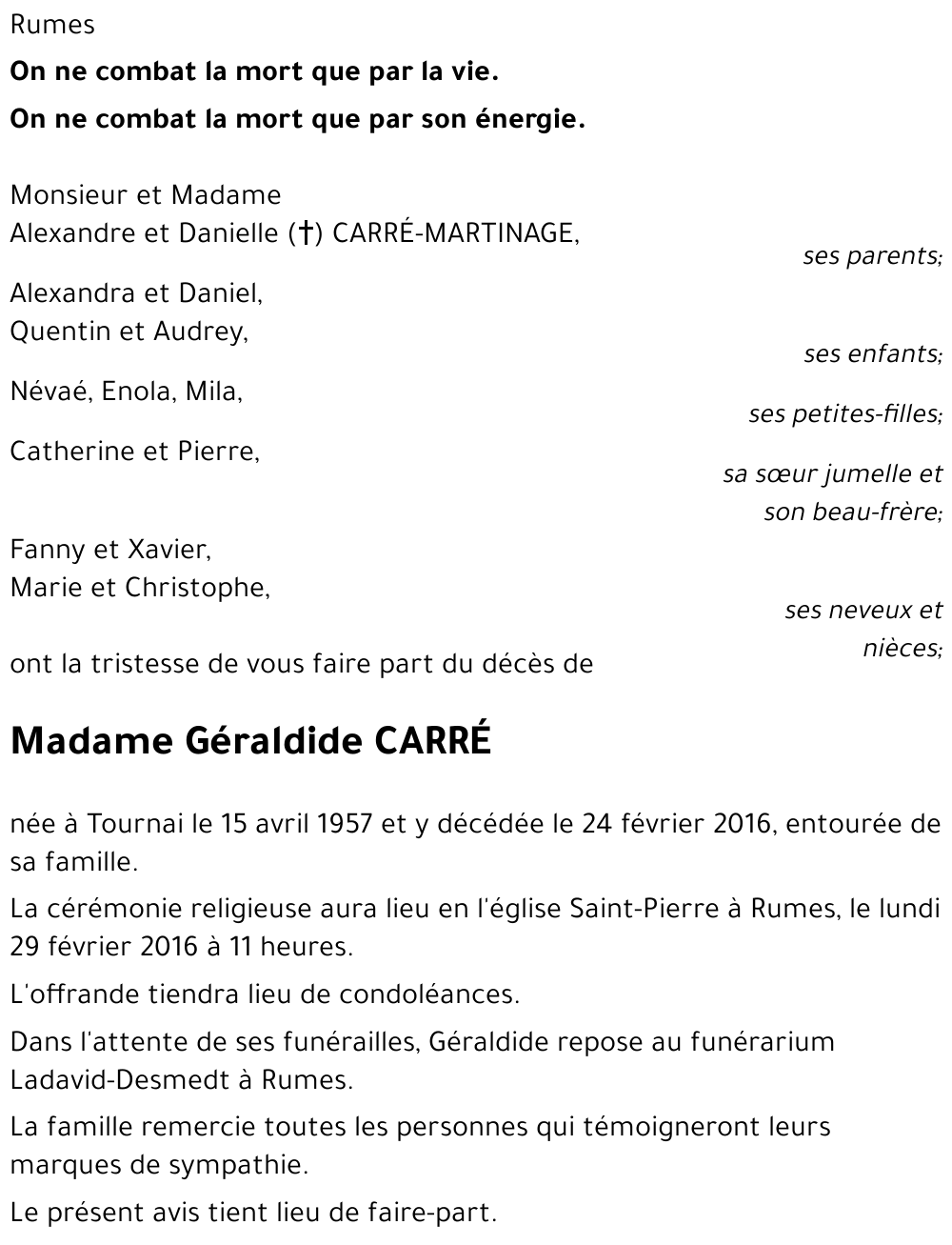 Géraldide CARRÉ