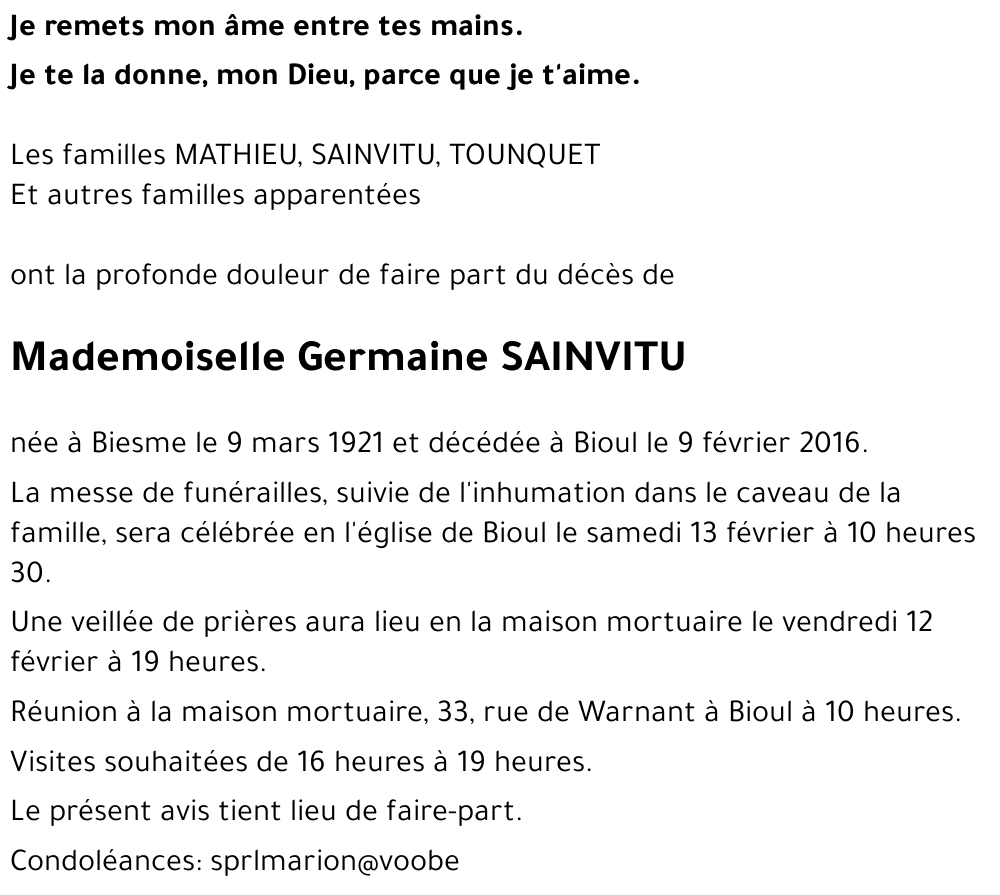 Germaine SAINVITU