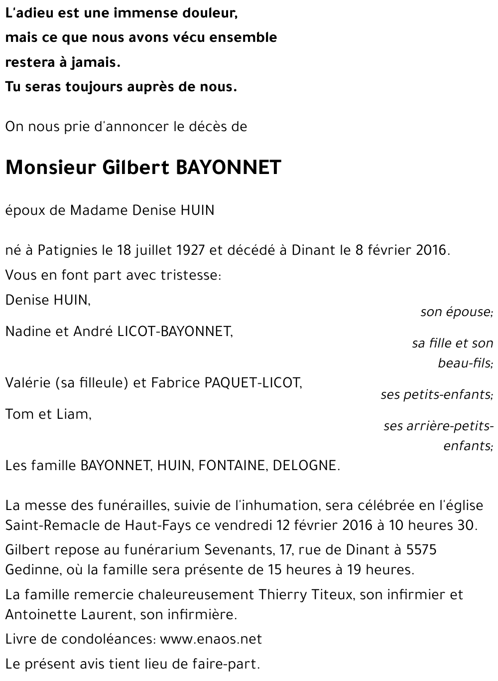 Gilbert BAYONNET