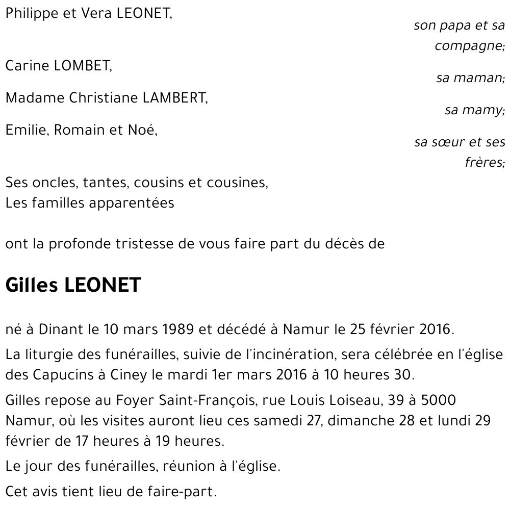 Gilles LEONET