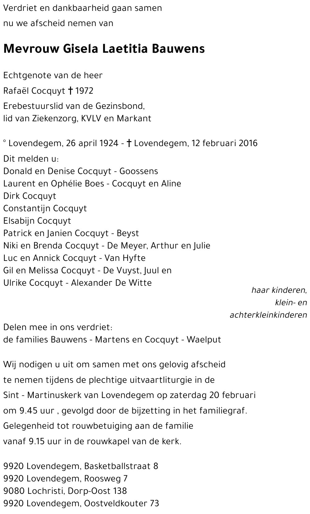 Gisela Laetitia Bauwens