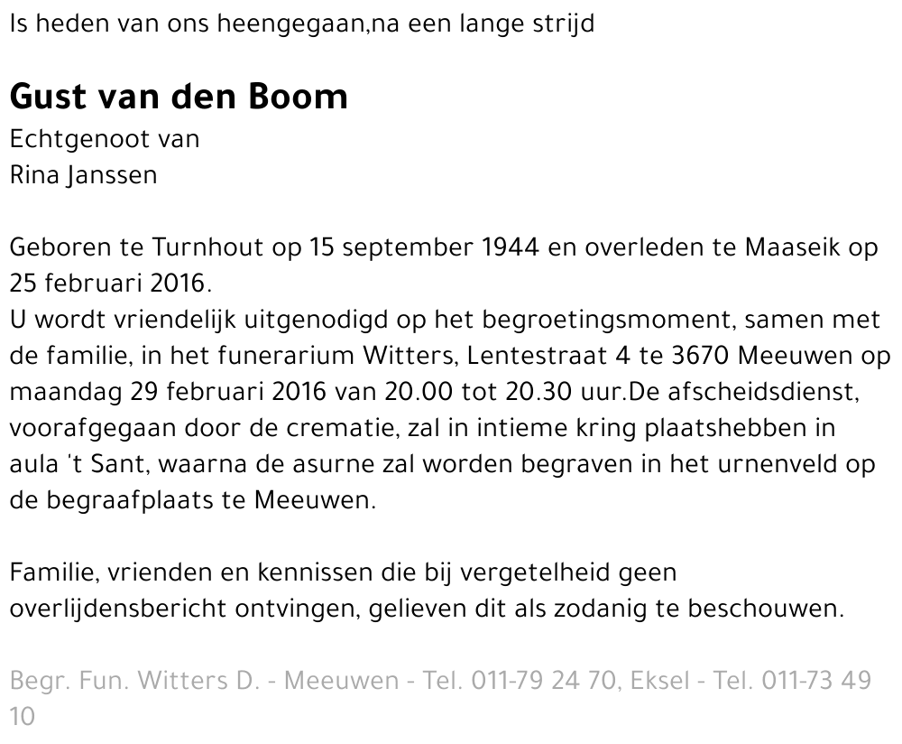 Gust van den Boom