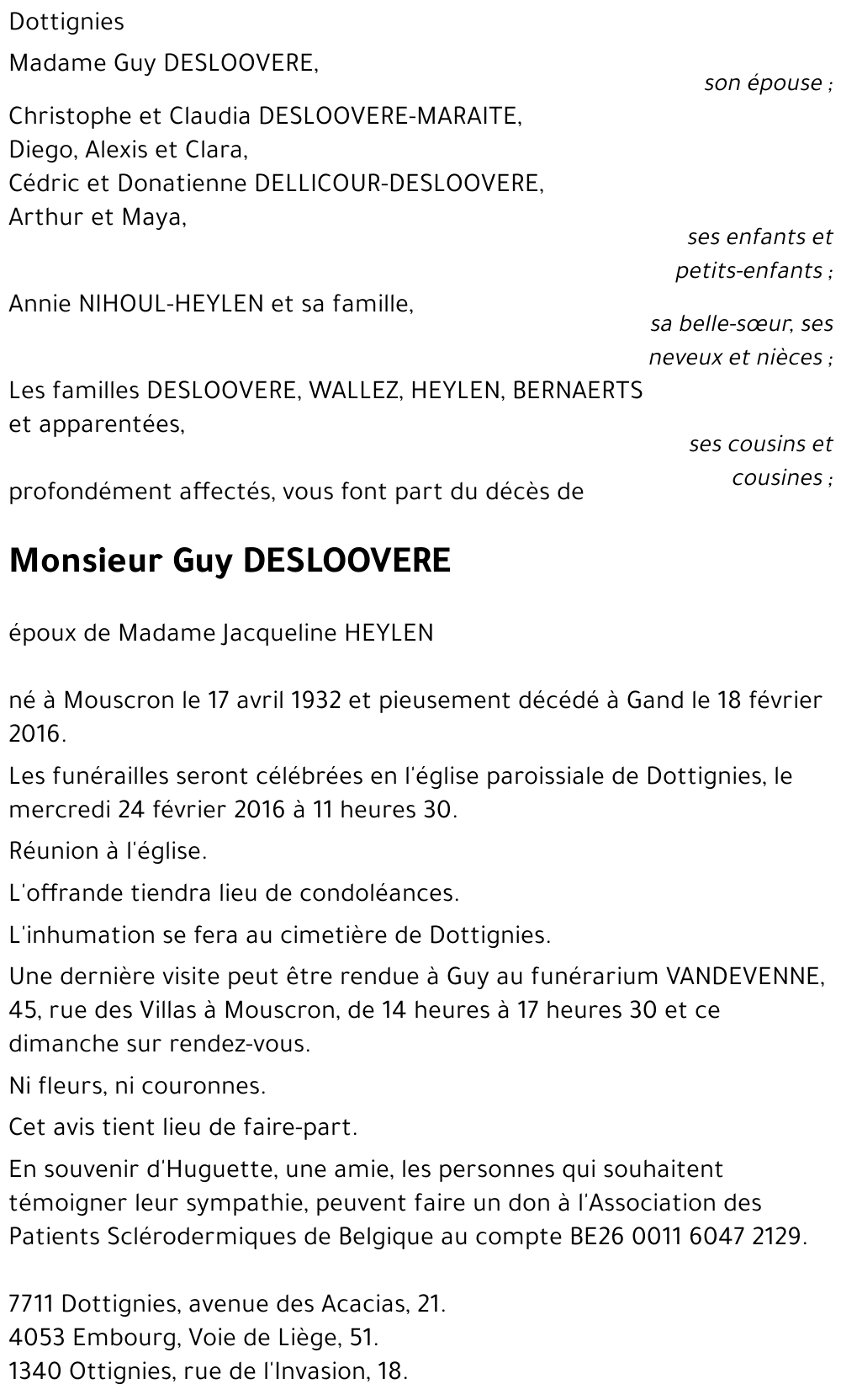 Guy DESLOOVERE