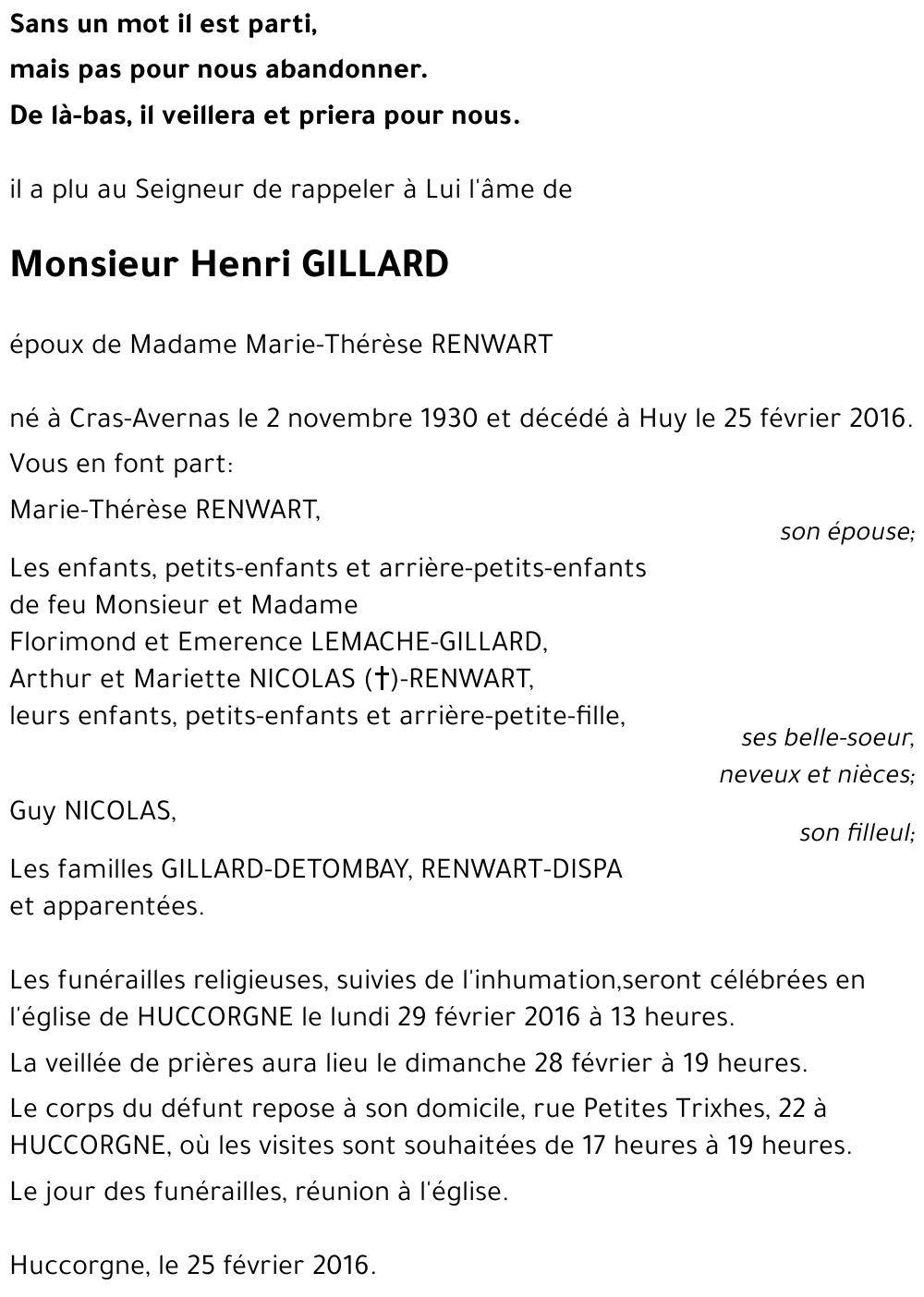Henri GILLARD