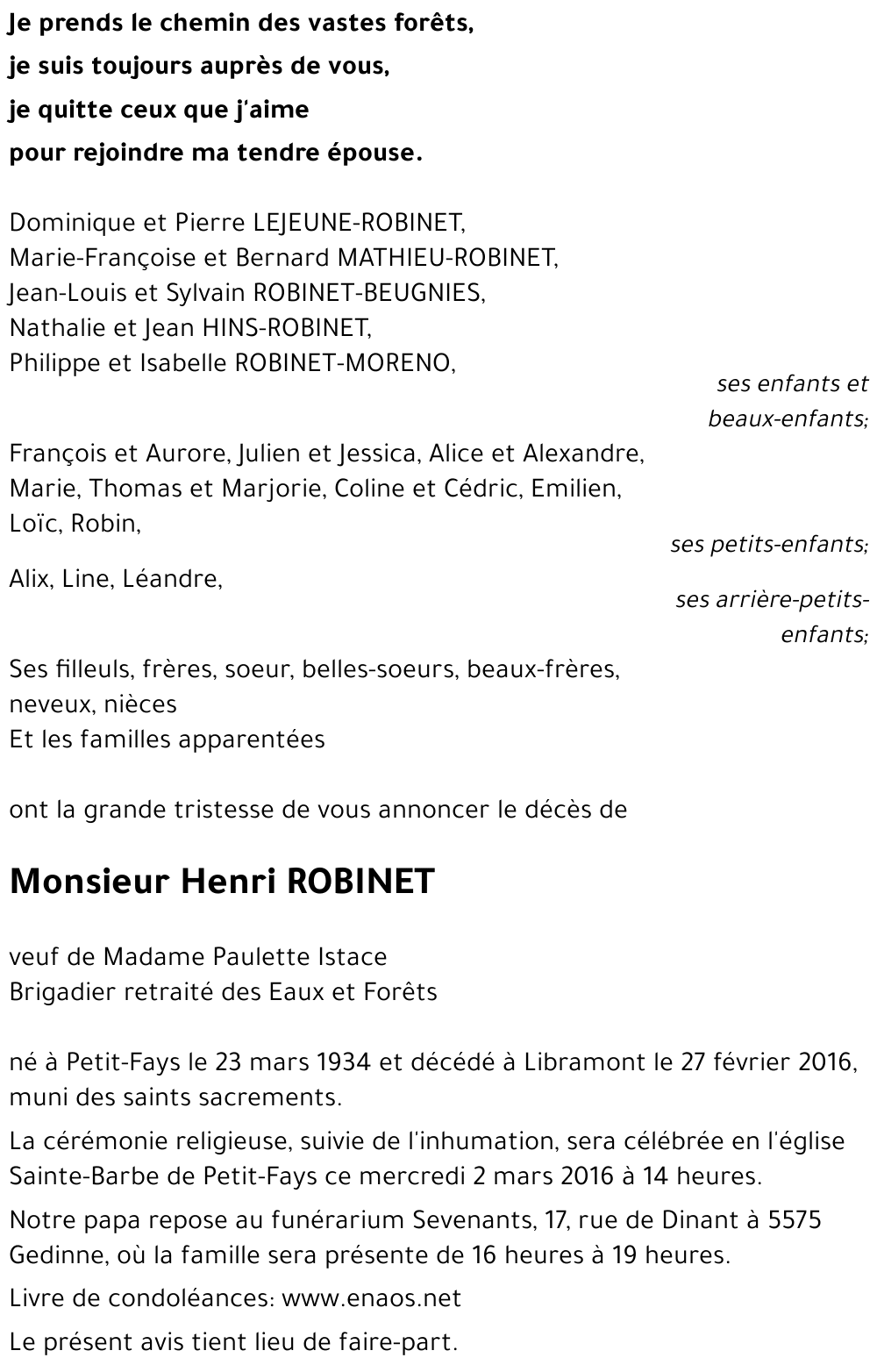Henri ROBINET
