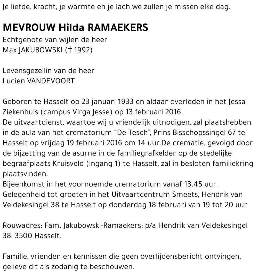 Hilda Ramaekers