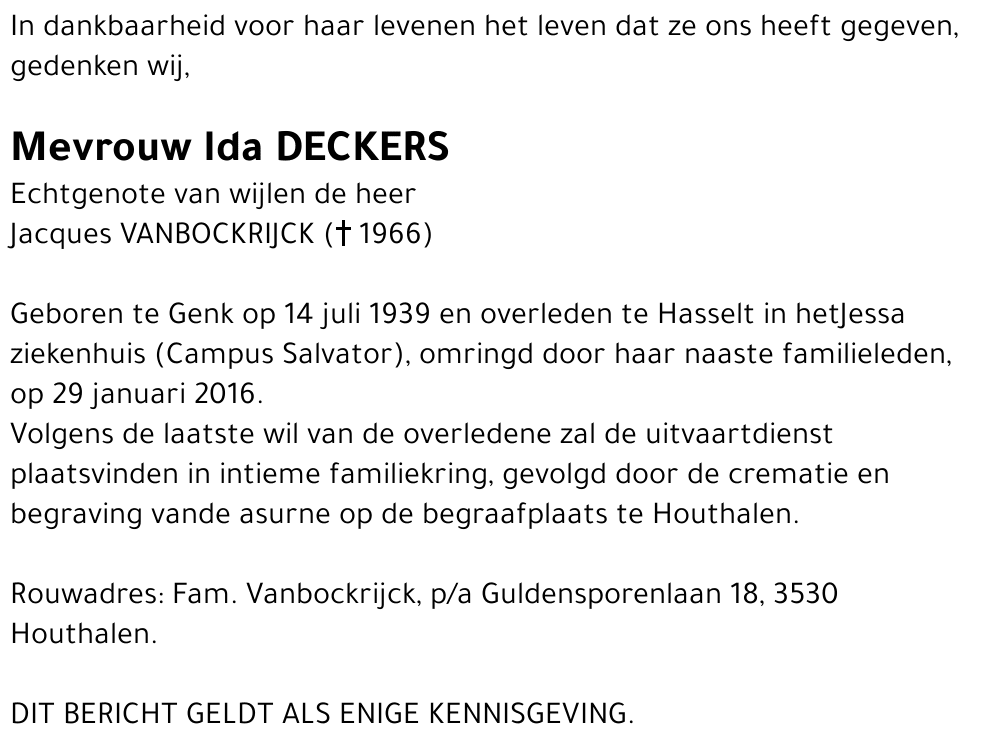Ida DECKERS
