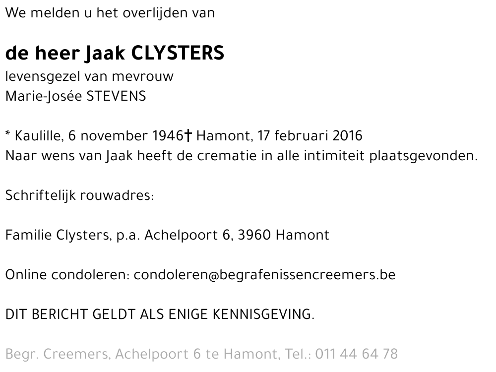 Jaak Clysters