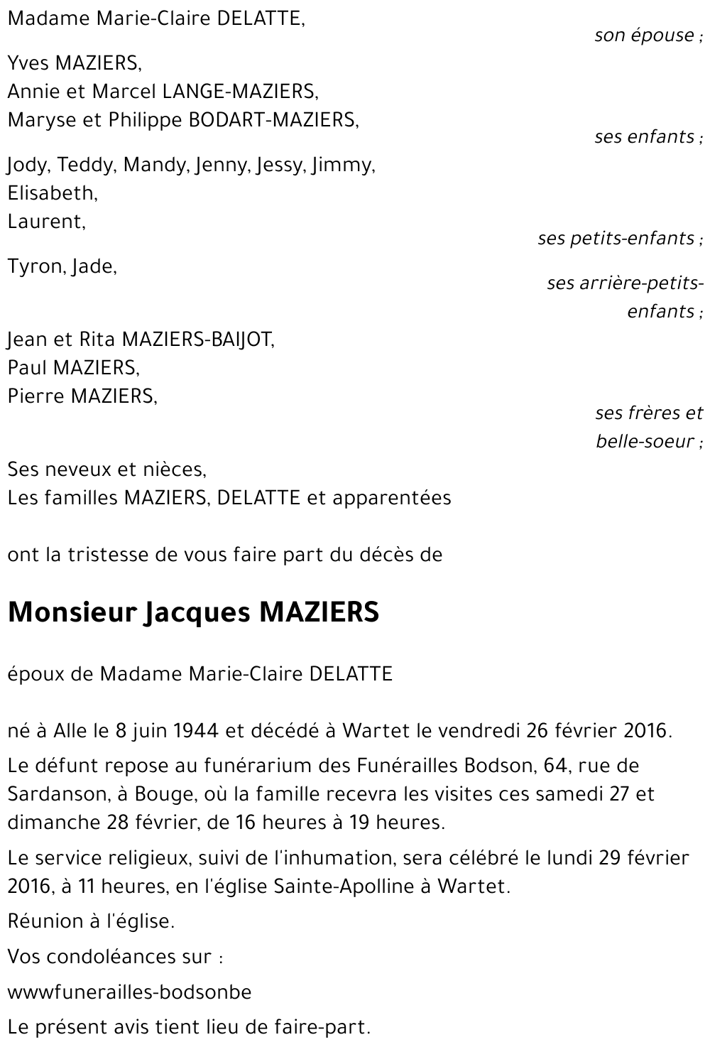 Jacques MAZIERS