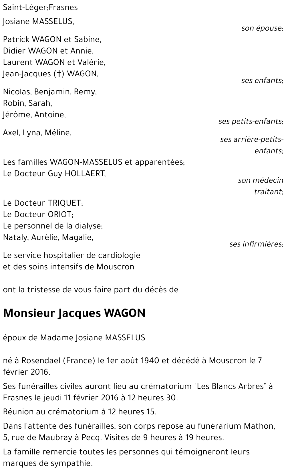 Jacques WAGON